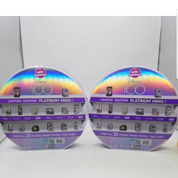 Mini Brands Exclusive Disney 100 Platinum Collectors Case Zuru ~ 5 Minis Bundle - Picture 2 of 5
